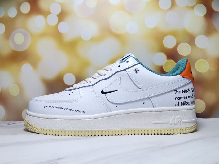 Men's Air Force 1 Low White/Teal Shoes 0147